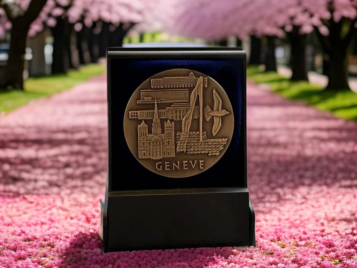 เหรียญทองแดงจากงาน Geneva International Exhibition of Inventions